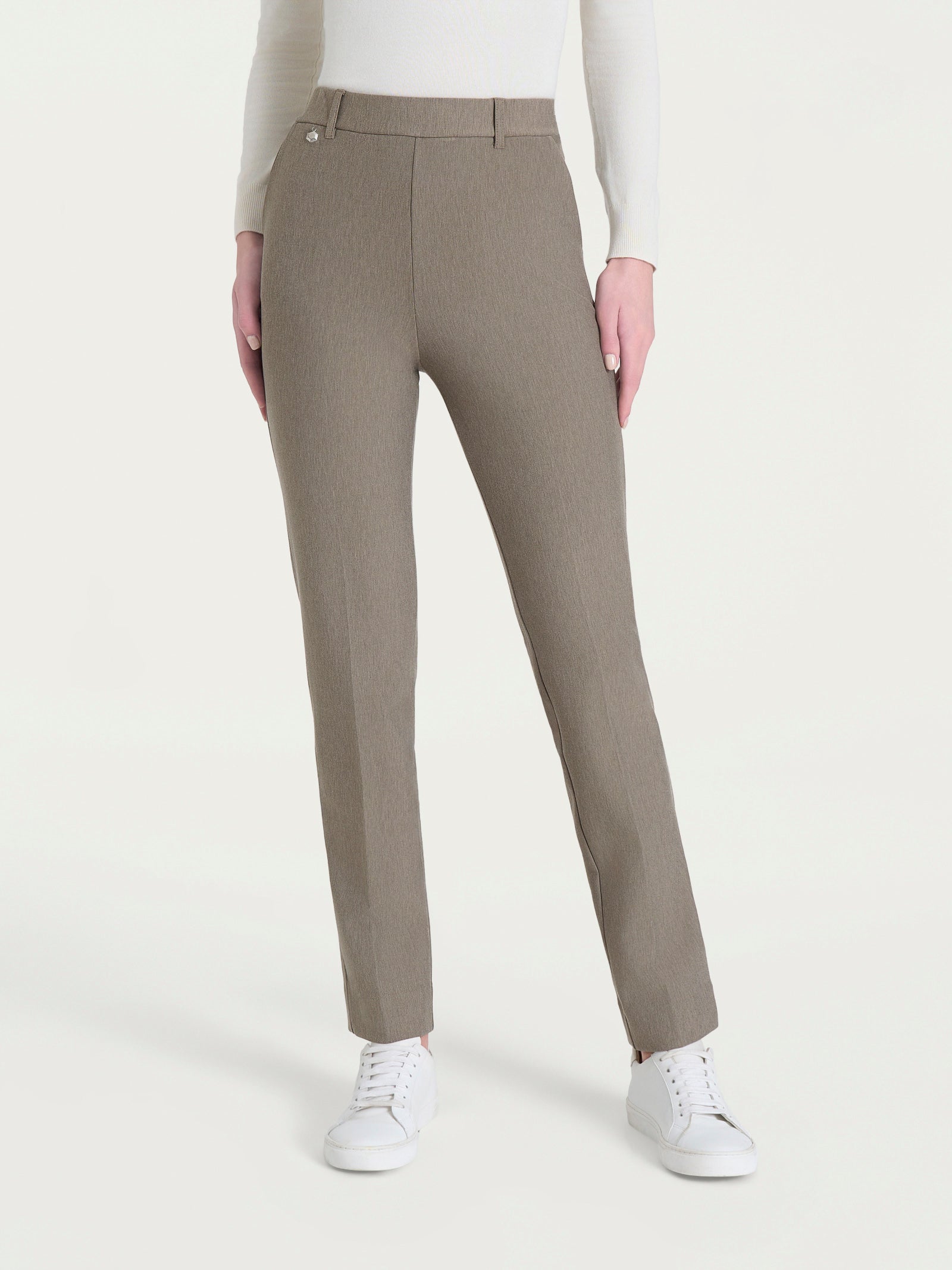 Pantalone dritto con tasche in Compact Grigi Donna - Ragno