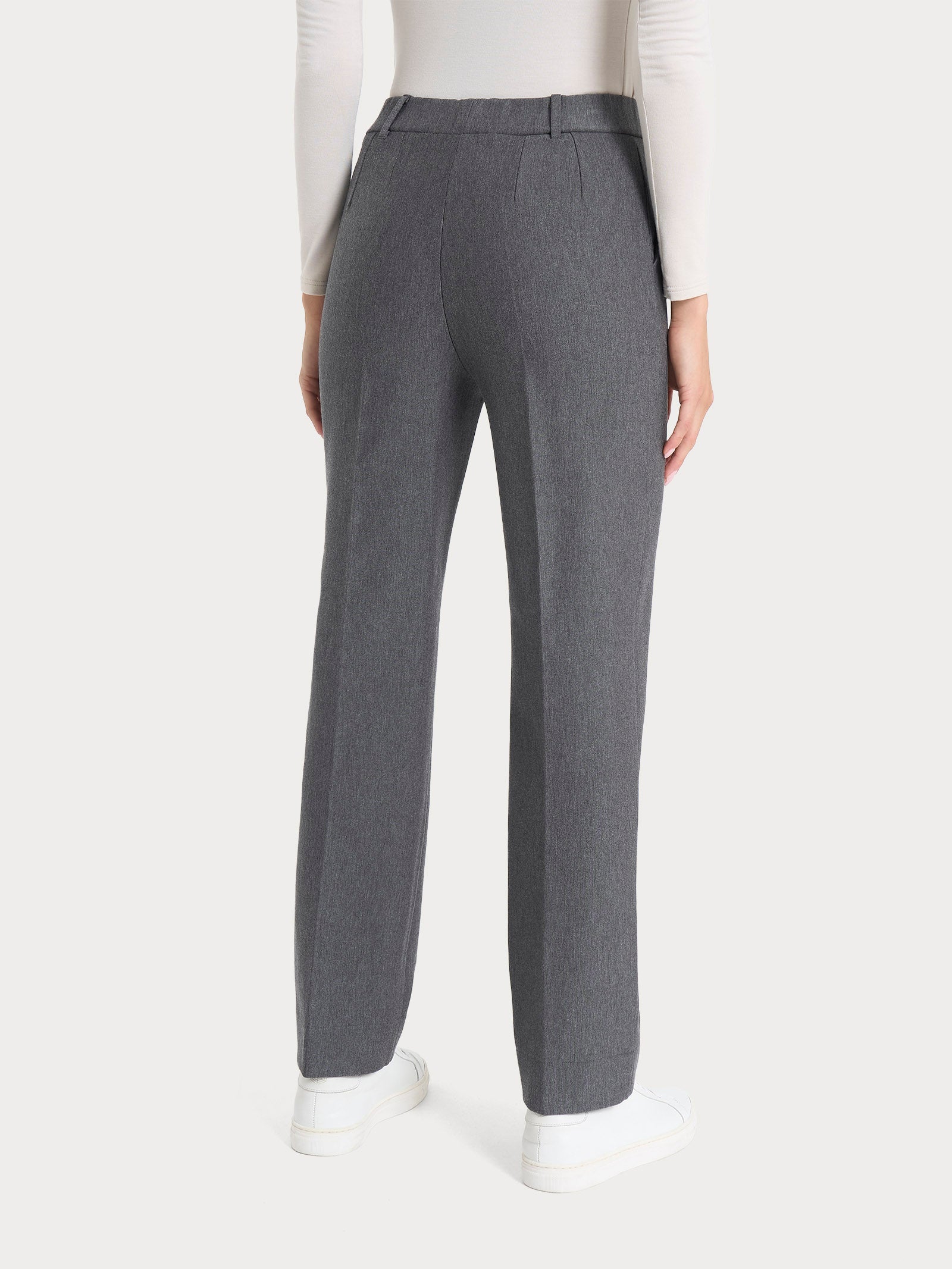 Pantalone dritto con tasche in Compact Neri Donna - Ragno