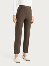 Pantalone dritto con tasche in Compact Marroni Donna - Ragno