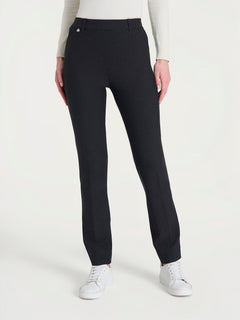 Pantalone dritto con tasche in Compact Neri Donna - Ragno