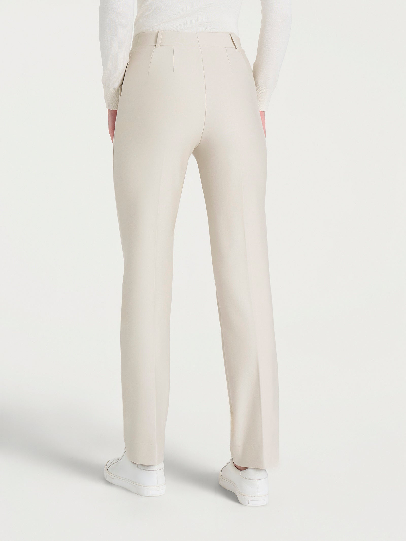 Pantalone dritto con tasche in Compact Bianchi Donna - Ragno