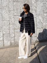 Pantalone dritto con tasche in Compact Bianchi Donna - Ragno