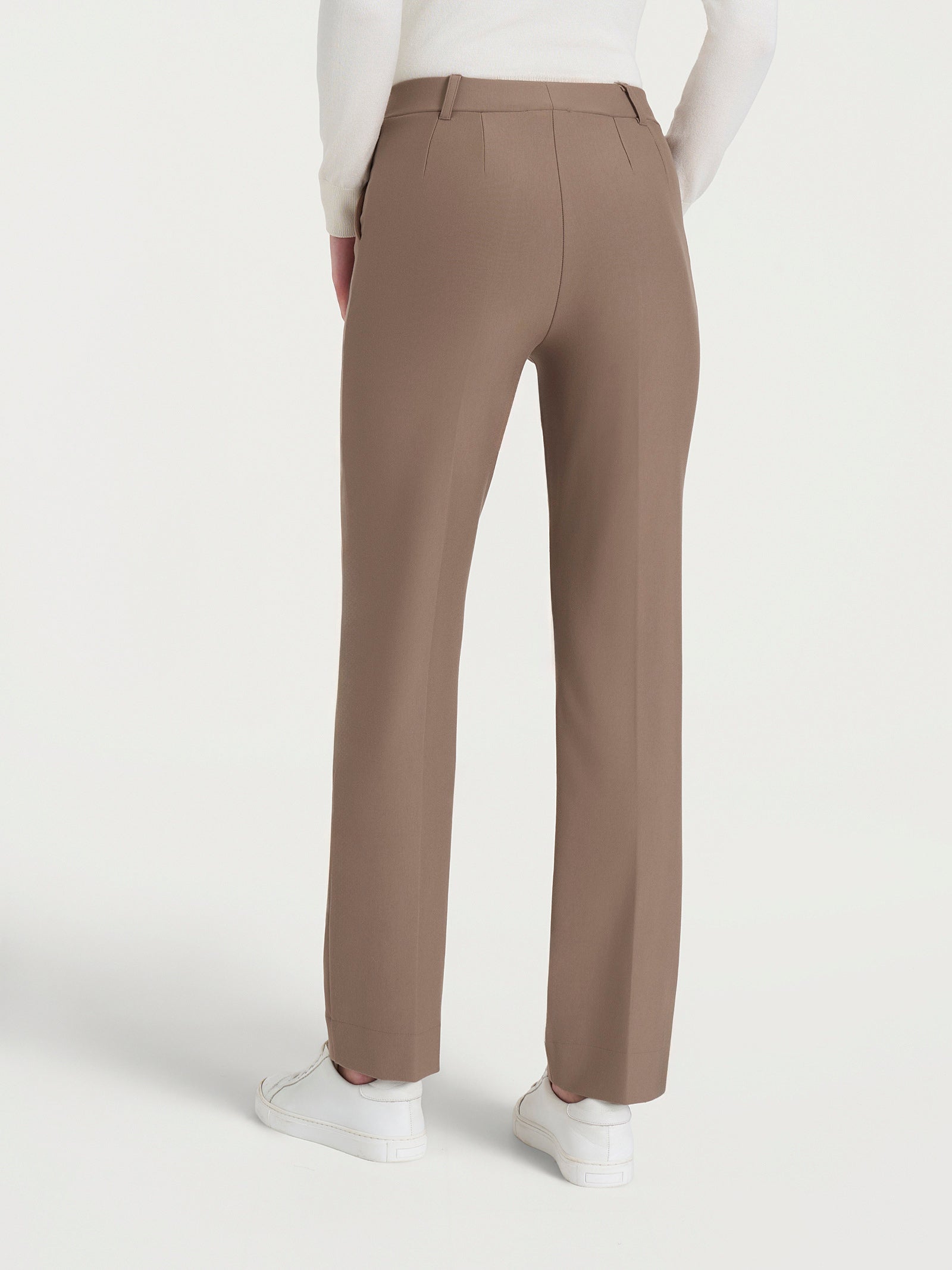 Pantalone dritto con tasche in Compact Marroni Donna - Ragno