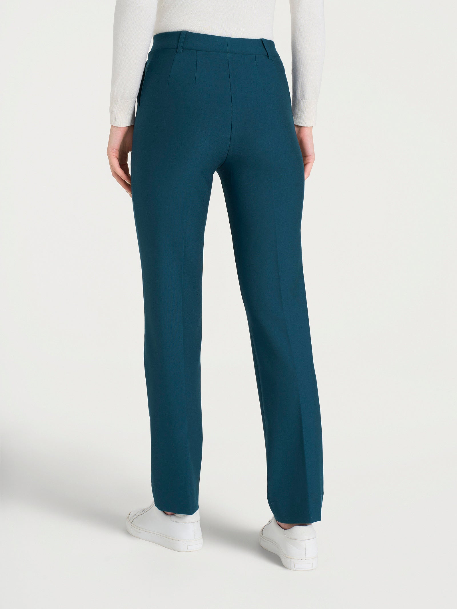 Pantalone dritto con tasche in Compact Blu Donna - Ragno