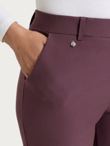 Pantalone dritto con tasche in Compact Viola Donna - Ragno
