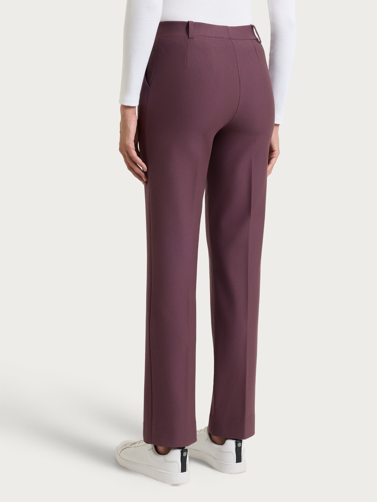 Pantalone dritto con tasche in Compact Viola Donna - Ragno