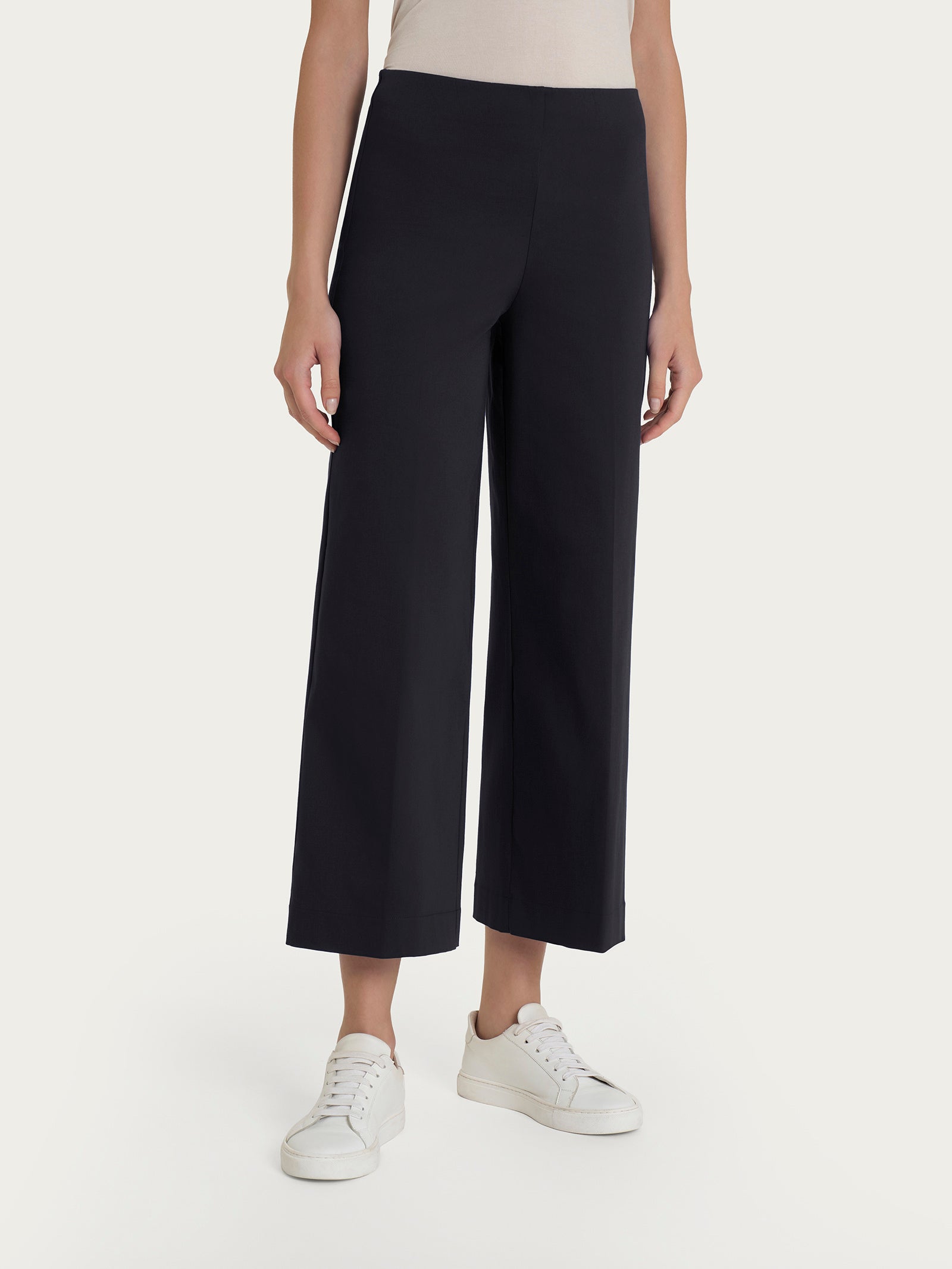 Pantalone ampio alla caviglia in Satin Power Neri Donna - Ragno