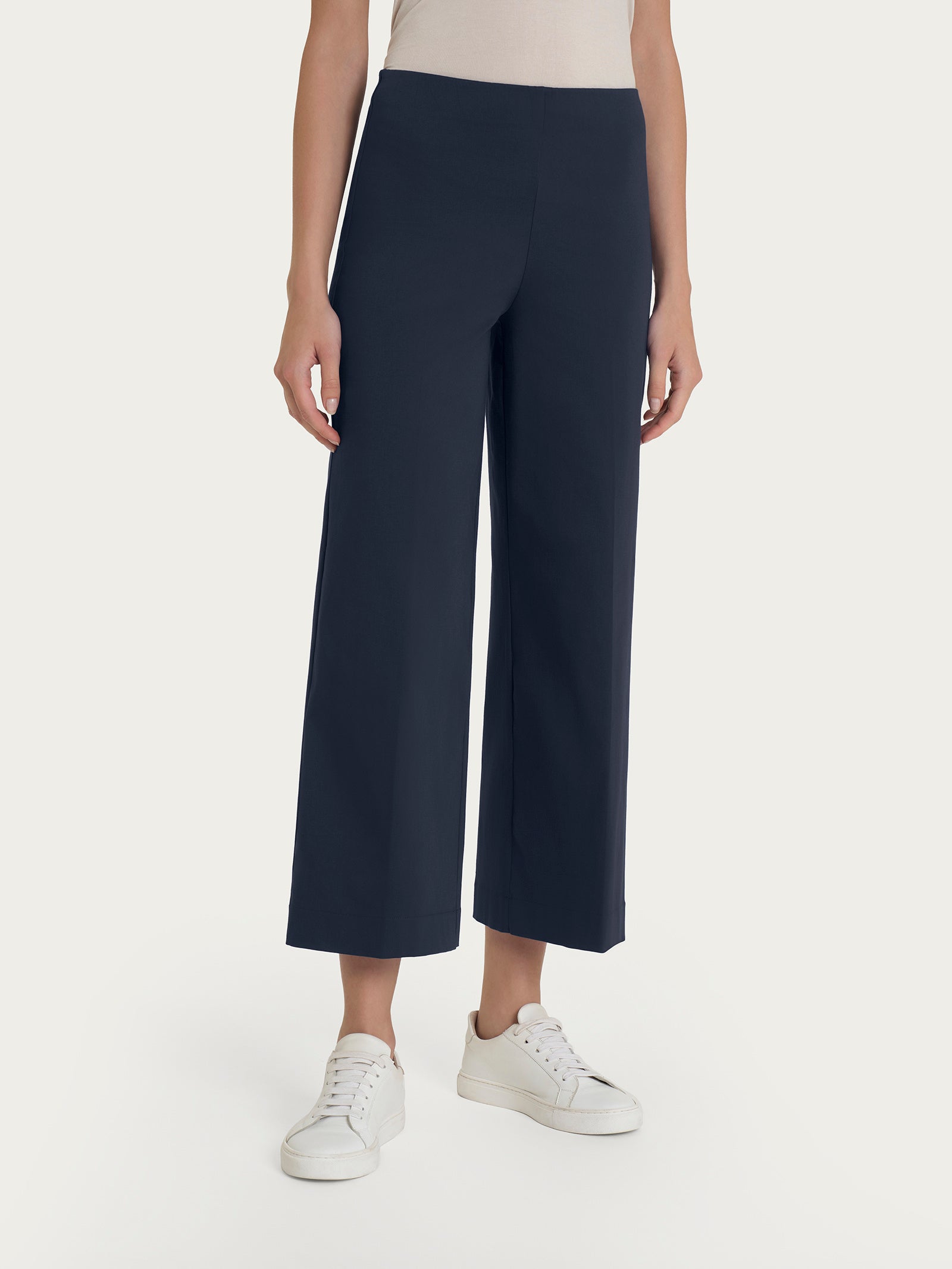 Pantalone ampio alla caviglia in Satin Power Blu Donna - Ragno