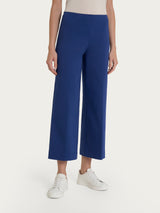 Pantalone ampio alla caviglia in Satin Power Blu Donna - Ragno