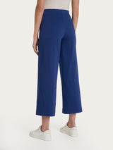 Pantalone ampio alla caviglia in Satin Power Blu Donna - Ragno