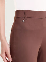 Pantalone flare con spacchetti in Satin Power Marroni Donna - Ragno