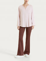 Pantalone flare con spacchetti in Satin Power Marroni Donna - Ragno