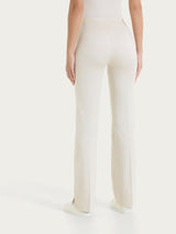 Pantalone flare con spacchetti in Satin Power Bianchi Donna - Ragno