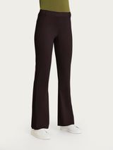 Pantalone flare con spacchetti in Satin Power Marroni Donna - Ragno