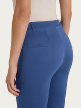 Pantalone flare con spacchetti in Satin Power Blu Donna - Ragno