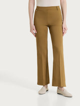 Pantalone flare con spacchetti in Satin Power Verdi Donna - Ragno