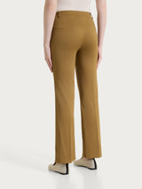 Pantalone flare con spacchetti in Satin Power Verdi Donna - Ragno