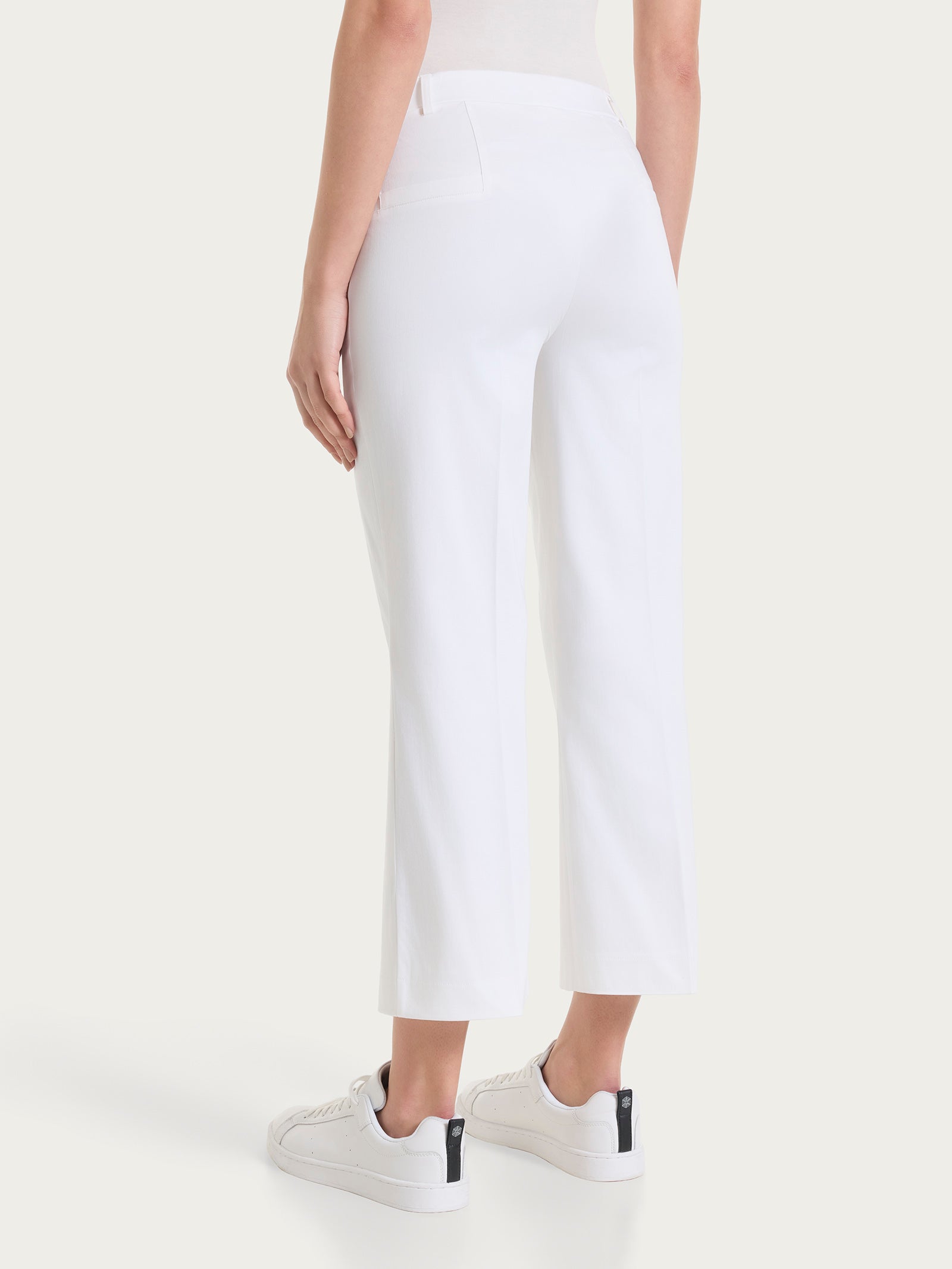 Pantalone flare alla caviglia in Satin Power Bianchi Donna - Ragno