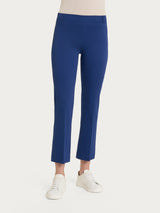 Pantalone flare alla caviglia in Satin Power Blu Donna - Ragno