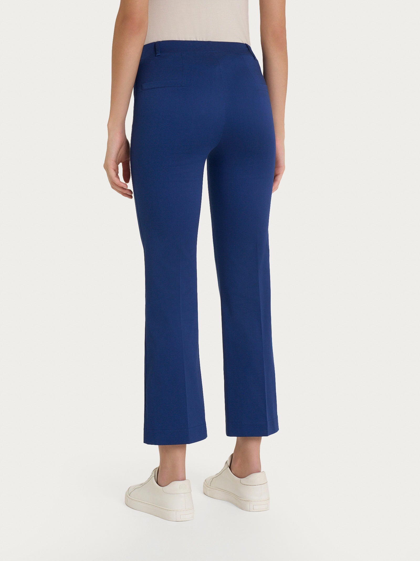 Pantalone flare alla caviglia in Satin Power Blu Donna - Ragno