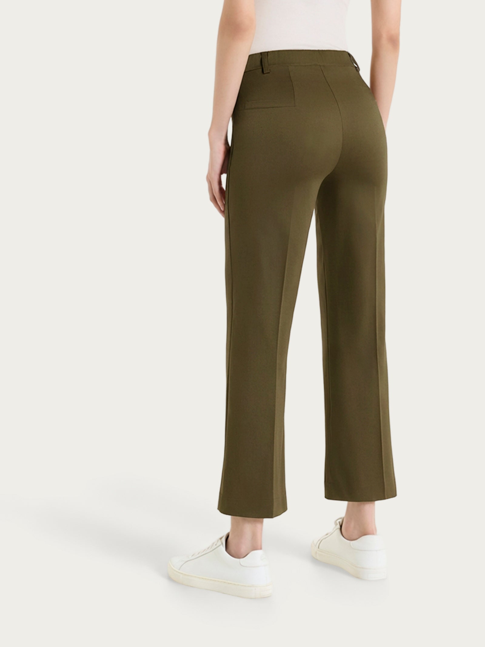 Pantalone flare alla caviglia in Satin Power Verdi Donna - Ragno