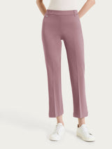 Pantalone flare alla caviglia in Satin Power Viola Donna - Ragno