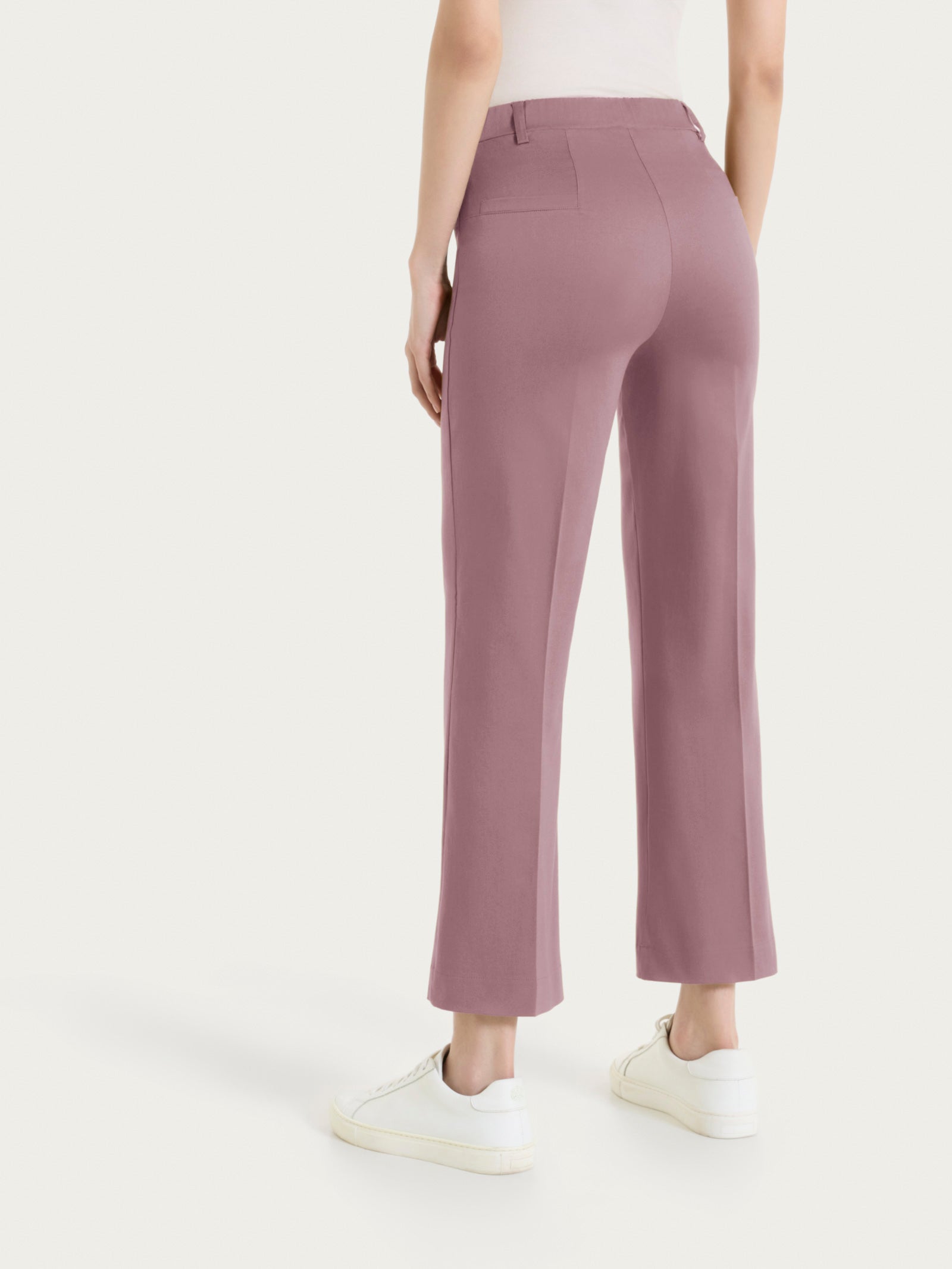 Pantalone flare alla caviglia in Satin Power Viola Donna - Ragno