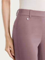 Pantalone flare alla caviglia in Satin Power Viola Donna - Ragno