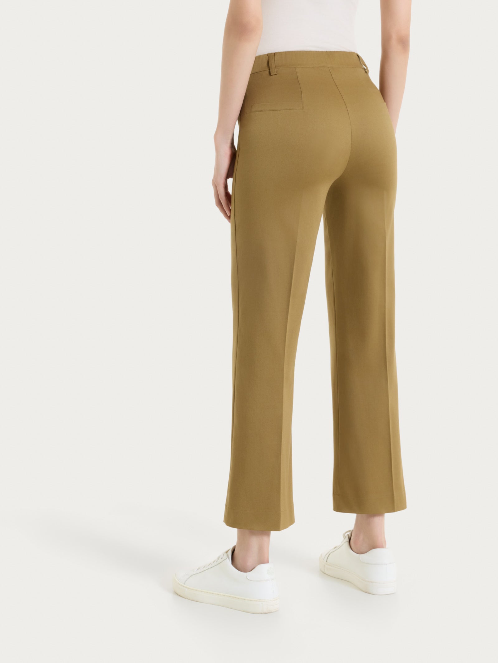 Pantalone flare alla caviglia in Satin Power Verdi Donna - Ragno