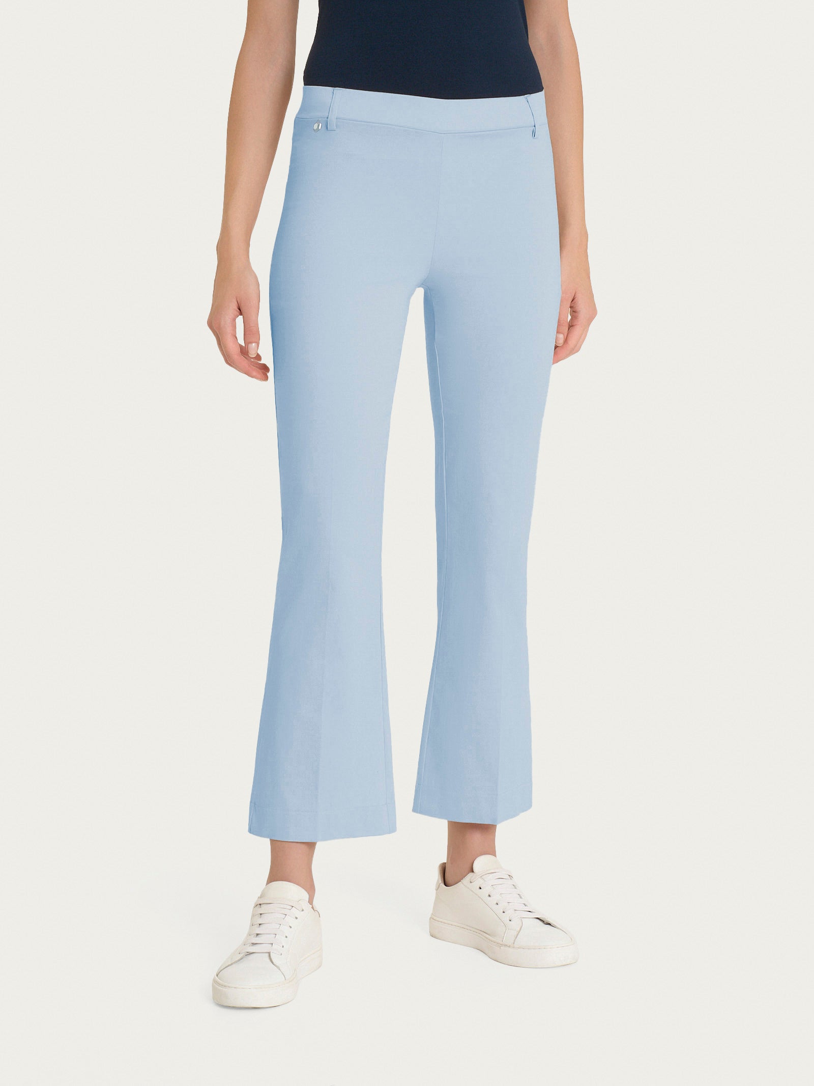 Pantalone flare alla caviglia in Satin Power Azzurri Donna - Ragno
