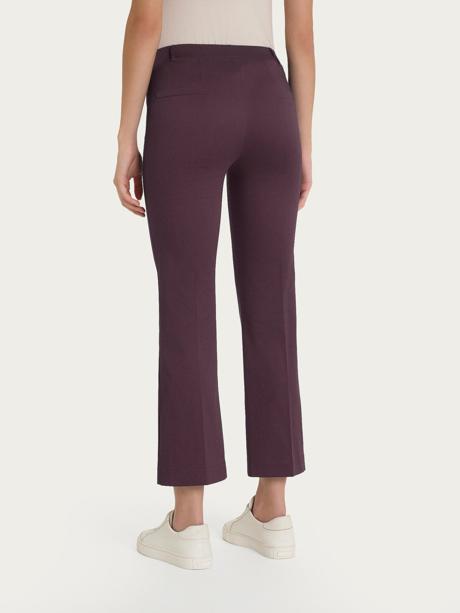 Knöchellange Schlaghose aus Purple Power Satin für Damen - Ragno