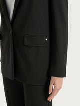 Blazer monopetto in Compact Light Neri Donna - Ragno