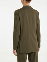 Blazer monopetto in Compact Light Verdi Donna - Ragno