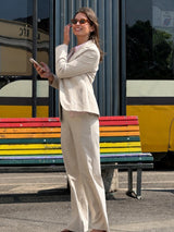 Blazer due bottoni in Compact Light Bianchi Donna - Ragno