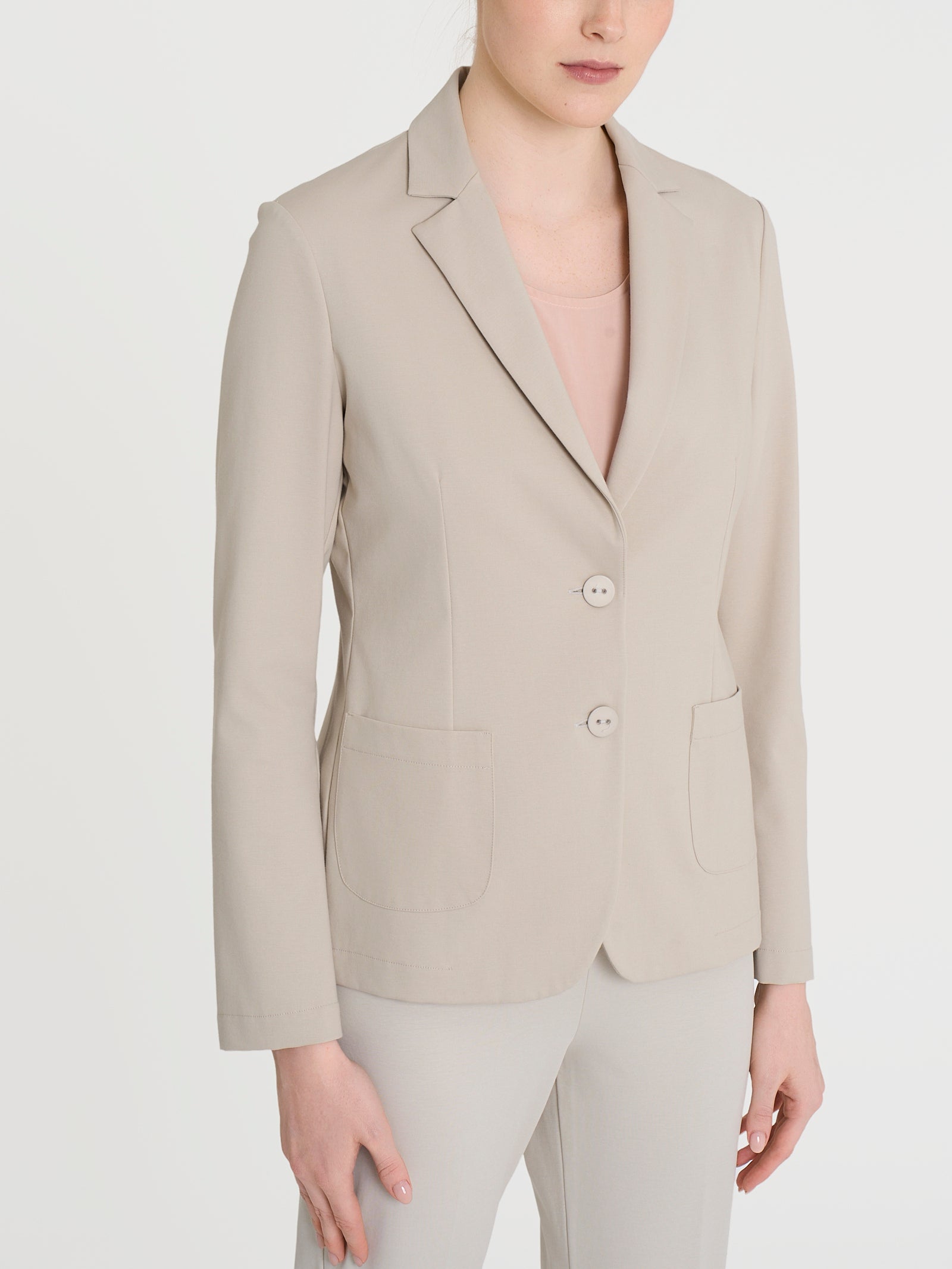 Blazer due bottoni in Compact Light Bianchi Donna - Ragno