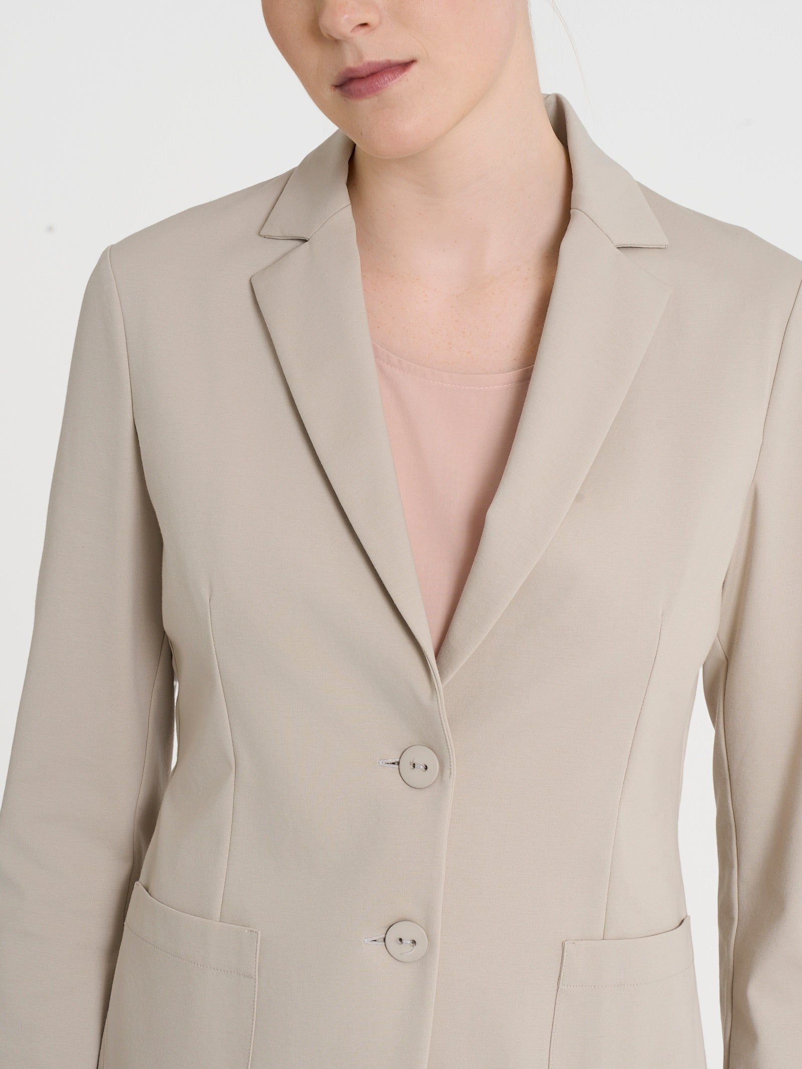 Blazer due bottoni in Compact Light Bianchi Donna - Ragno