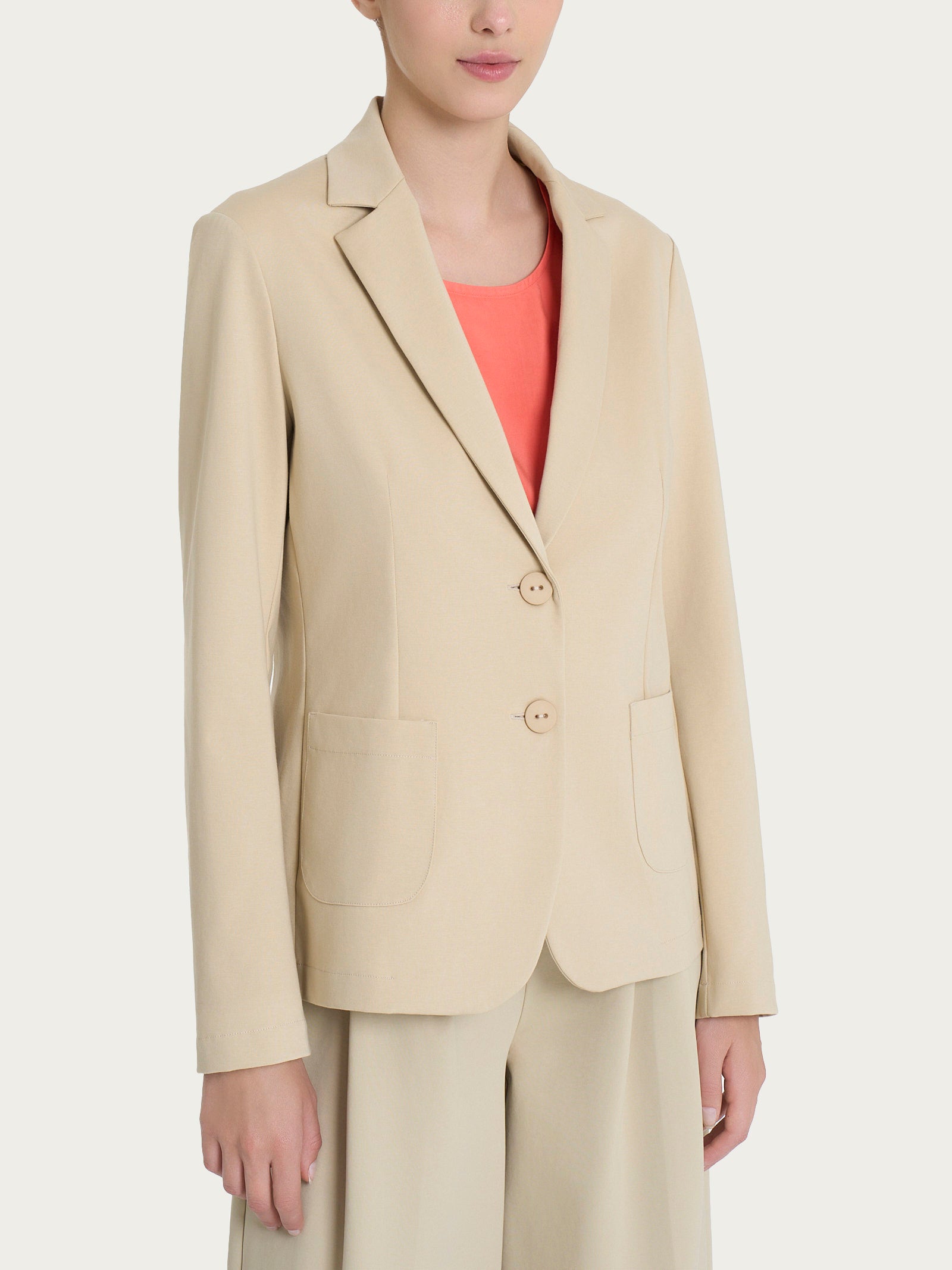 Blazer due bottoni in Compact Light Marroni Donna - Ragno