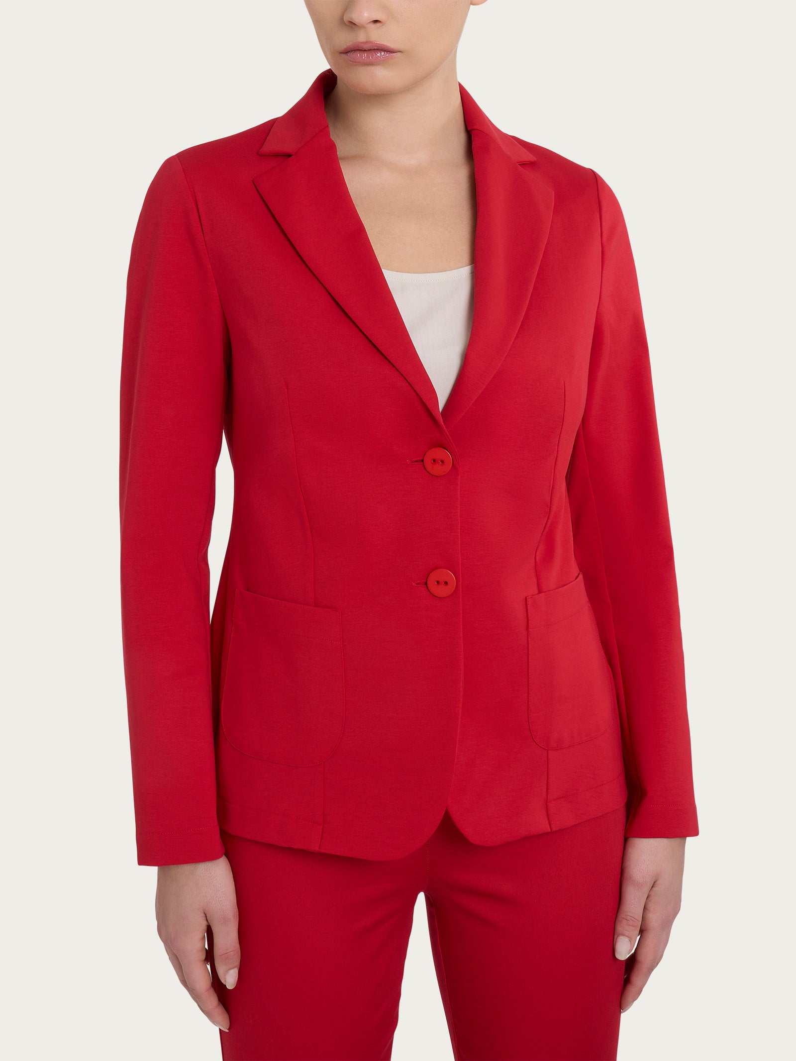 Blazer due bottoni in Compact Light Rossi Donna - Ragno