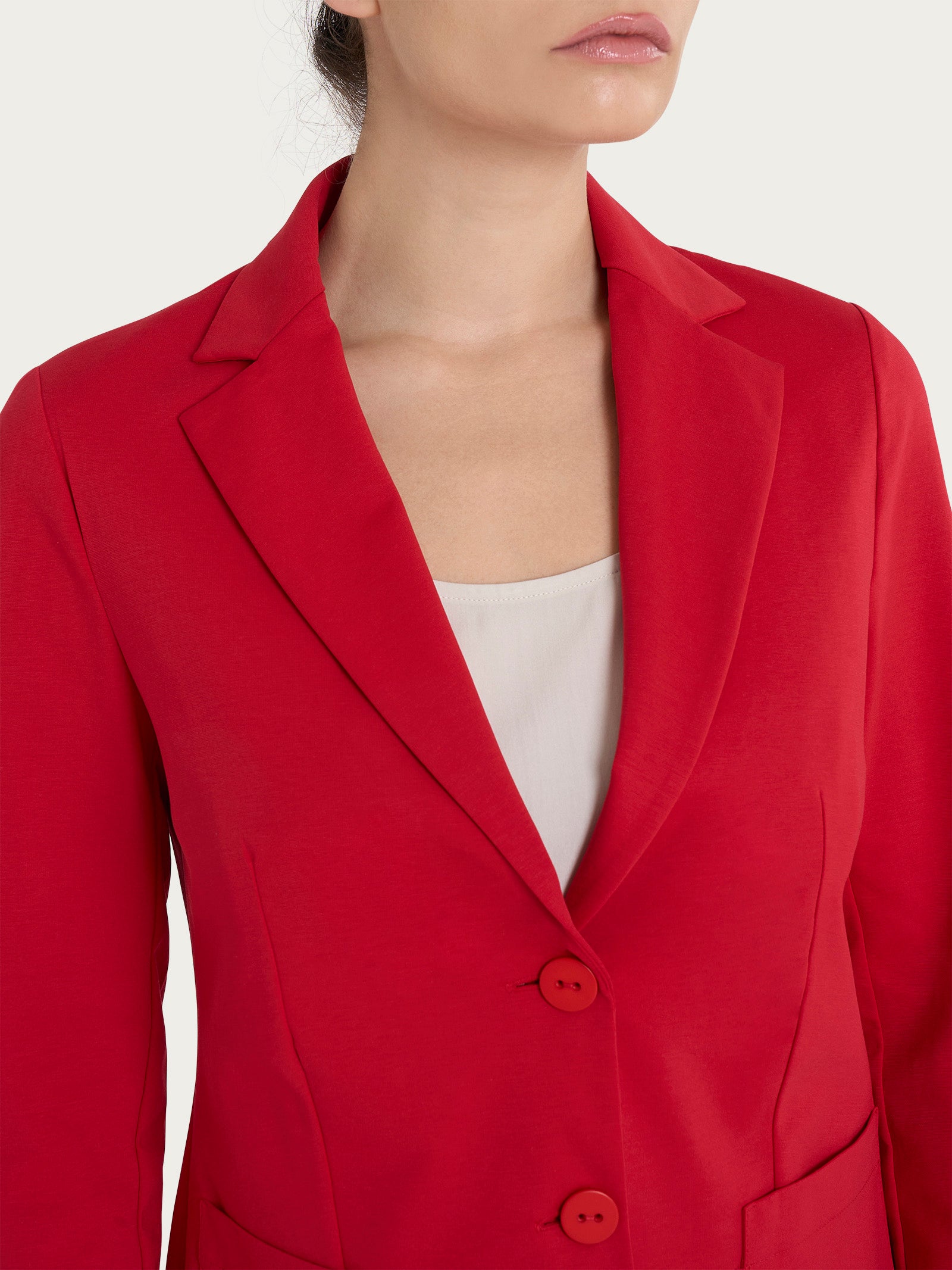 Blazer due bottoni in Compact Light Rossi Donna - Ragno