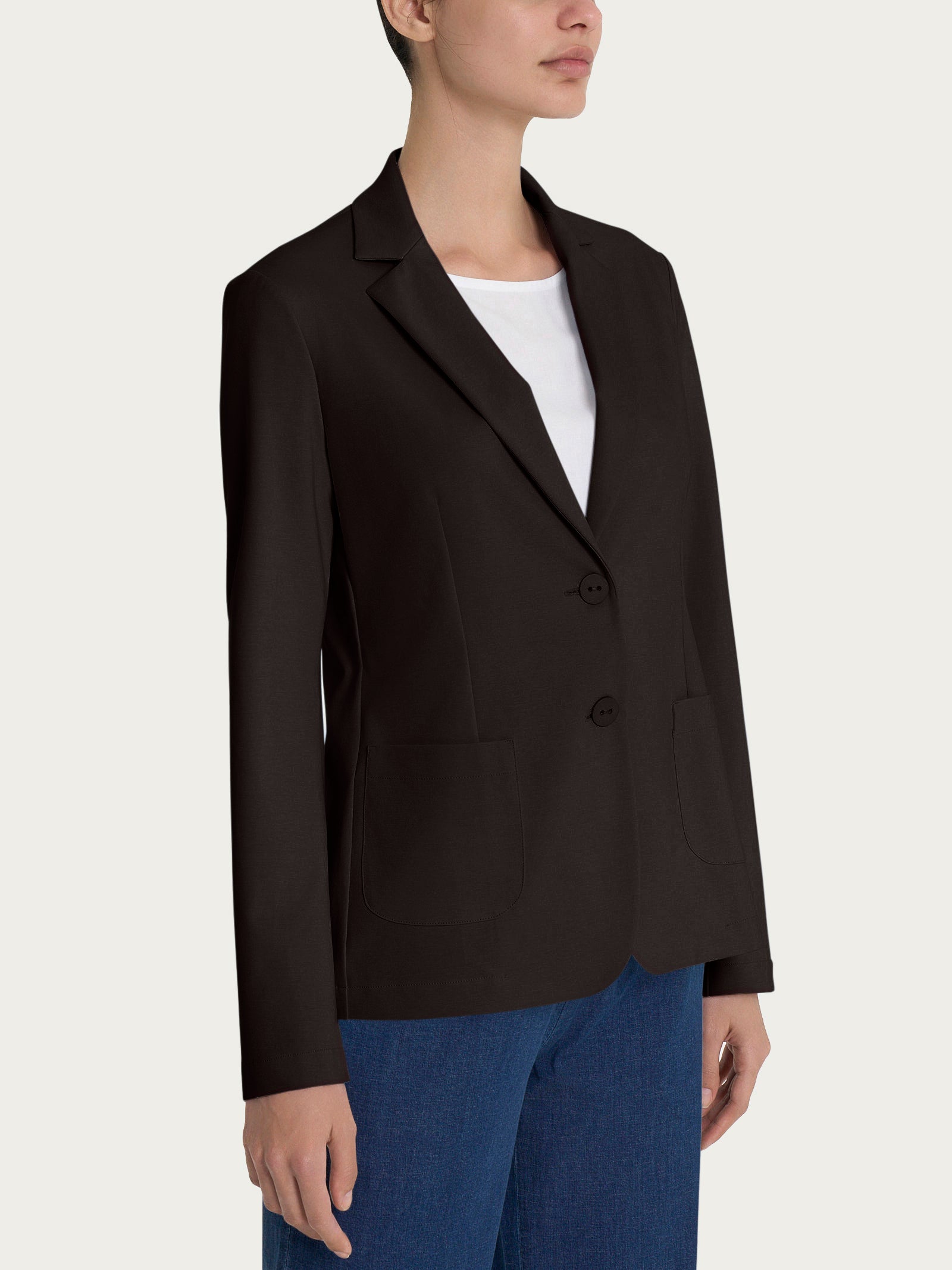 Blazer due bottoni in Compact Light Marroni Donna - Ragno