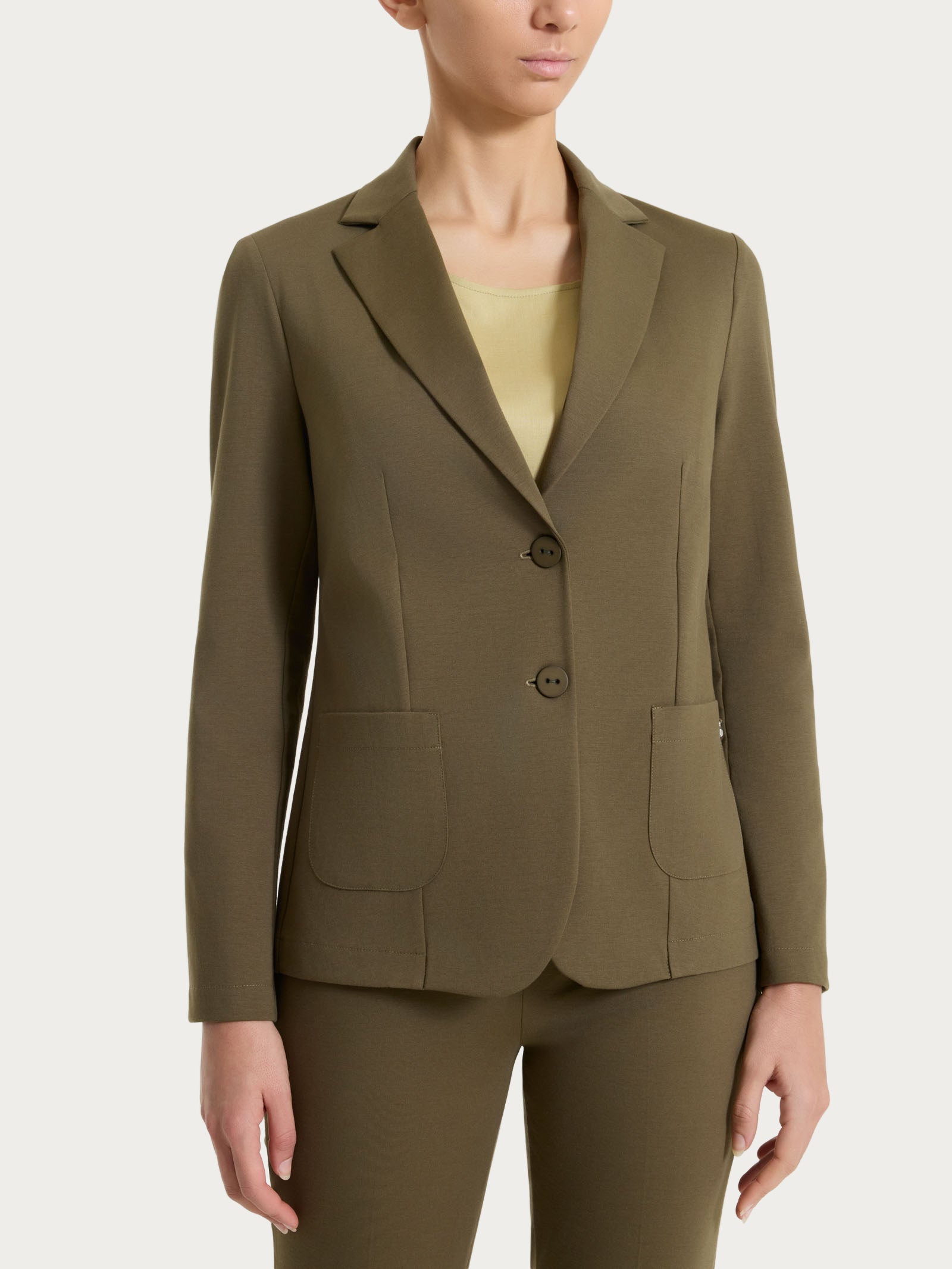 Blazer due bottoni in Compact Light Verdi Donna - Ragno