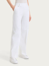 Pantalone ampio con tasche in Compact Light Bianchi Donna - Ragno