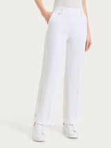 Pantalone ampio con tasche in Compact Light Bianchi Donna - Ragno