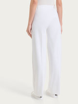 Pantalone ampio con tasche in Compact Light Bianchi Donna - Ragno