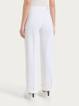 Pantalone ampio con tasche in Compact Light Bianchi Donna - Ragno