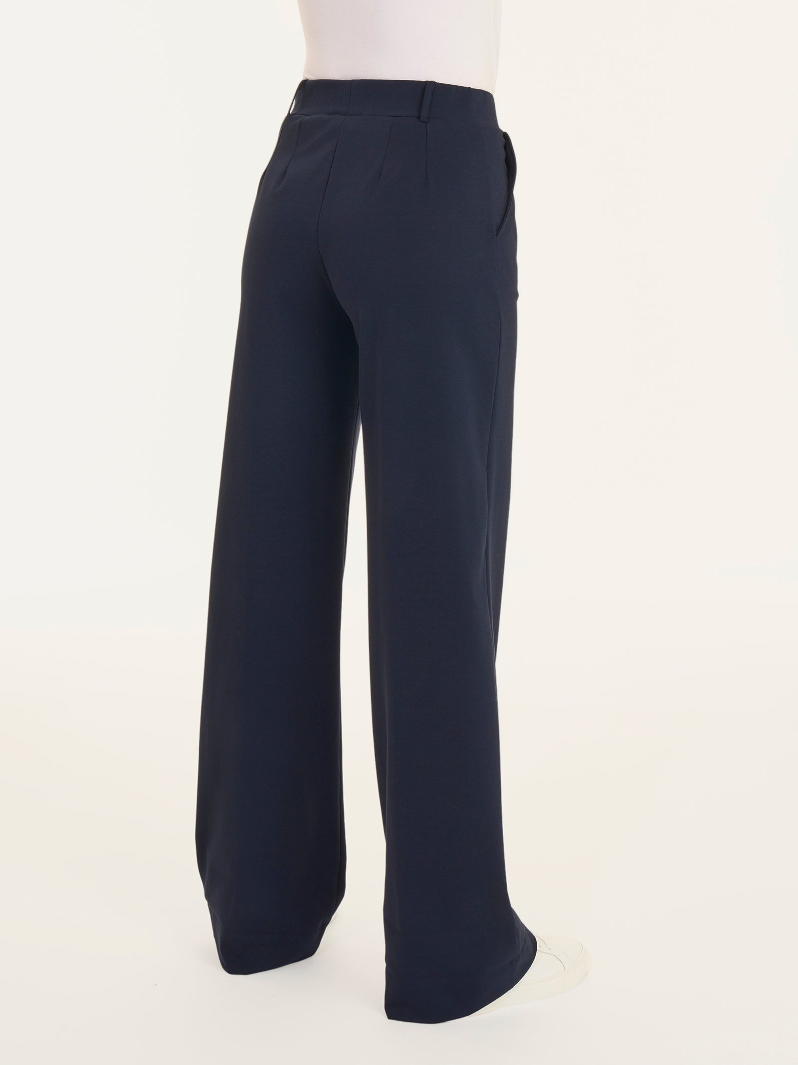 Pantalone ampio con tasche in Compact Light Blu Donna - Ragno