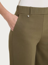 Pantalone ampio con tasche in Compact Light Verdi Donna - Ragno