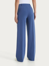 Pantalone ampio con tasche in Compact Light Blu Donna - Ragno