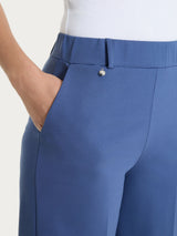 Pantalone ampio con tasche in Compact Light Blu Donna - Ragno