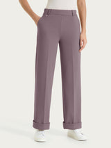 Pantalone ampio con tasche in Compact Light Marroni Donna - Ragno